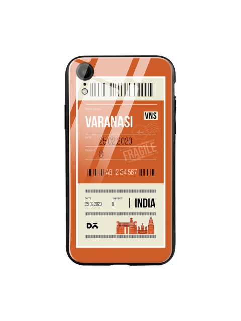 

DailyObjects Orange & White Varanasi City Tag iPhone XR Glass Case