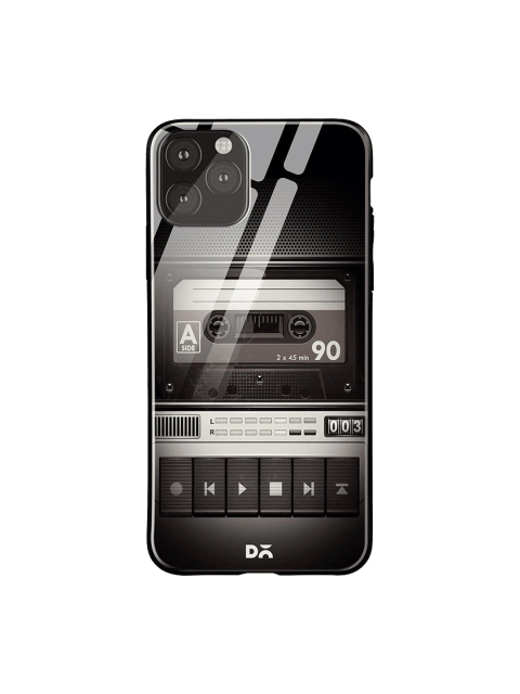

DailyObjects Black & Grey Cassette Player iPhone 11 Pro Max Glass Case