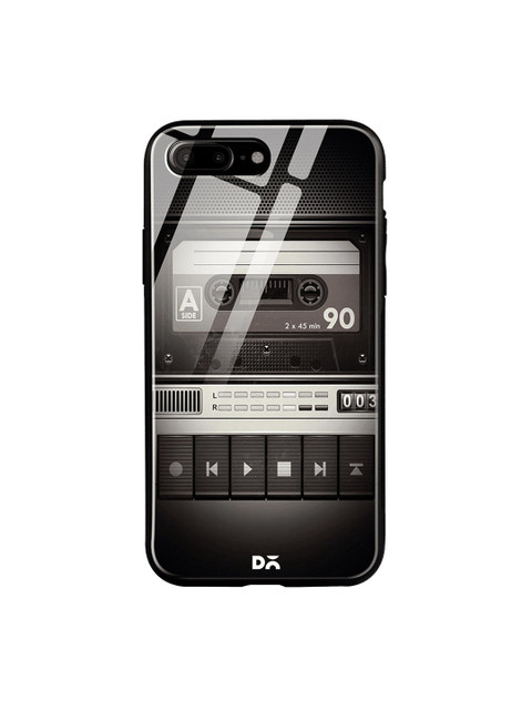 

DailyObjects Black & Grey Cassette Player iPhone 7 Plus Glass Case