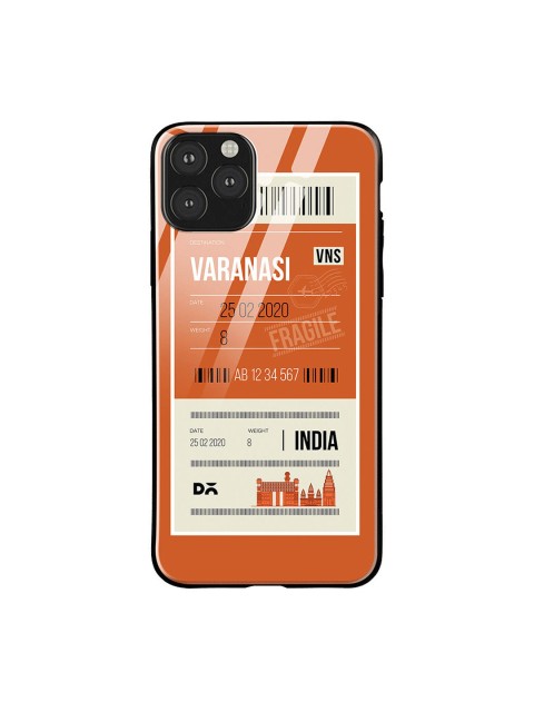 

DailyObjects Rust-Coloured & White Varanasi City Tag iPhone 11 Pro Max Glass Case