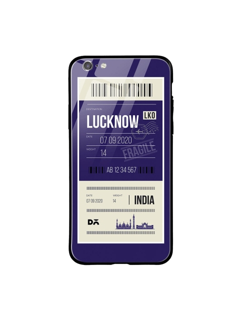 

DailyObjects Navy Blue & White Lucknow City Tag iPhone 6S Glass Case