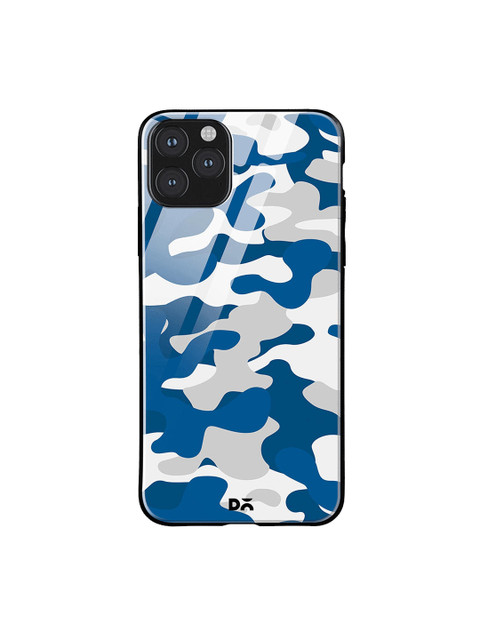 

DailyObjects Blue & Grey Camouflage iPhone 11 Pro Max Glass Cover