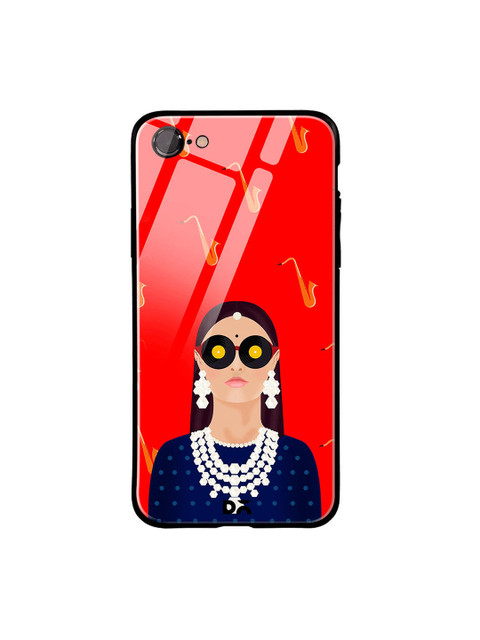 

DailyObjects Red & Blue Disk Sunglasses iPhone 7 Glass Case