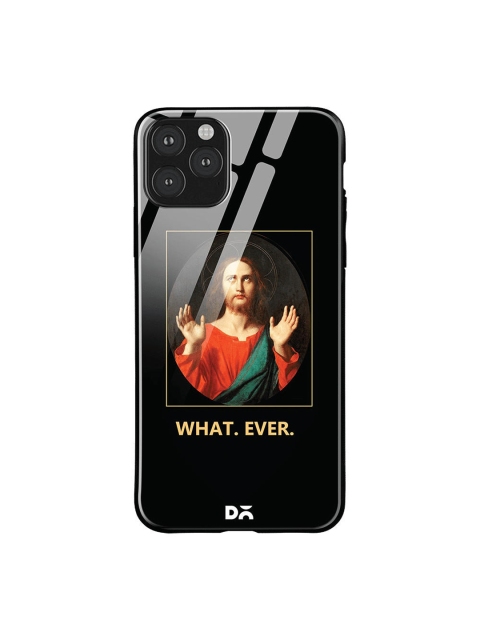 

DailyObjects Black & Orange What Ever iPhone 11 Pro Glass Case