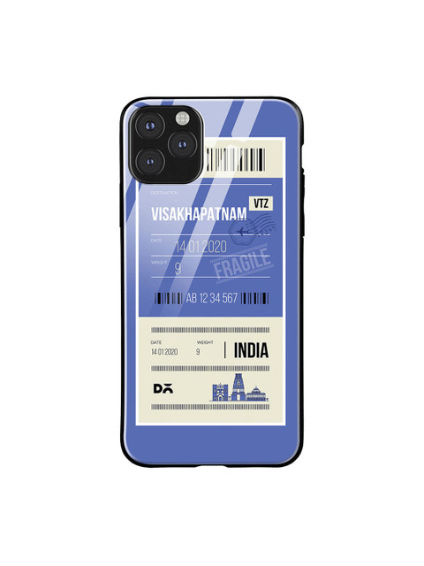 

DailyObjects Blue & White Visakhapatnam City Tag iPhone 11 Pro Max Glass Case