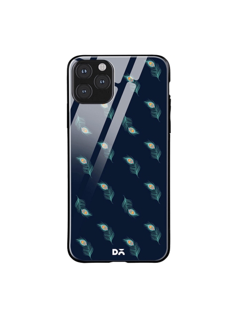 

DailyObjects Navy Blue Feathers iPhone 11 Pro Max Glass Case
