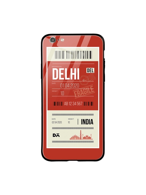 

DailyObjects Red & Beige Delhi City Tag iPhone 6 Glass Cover