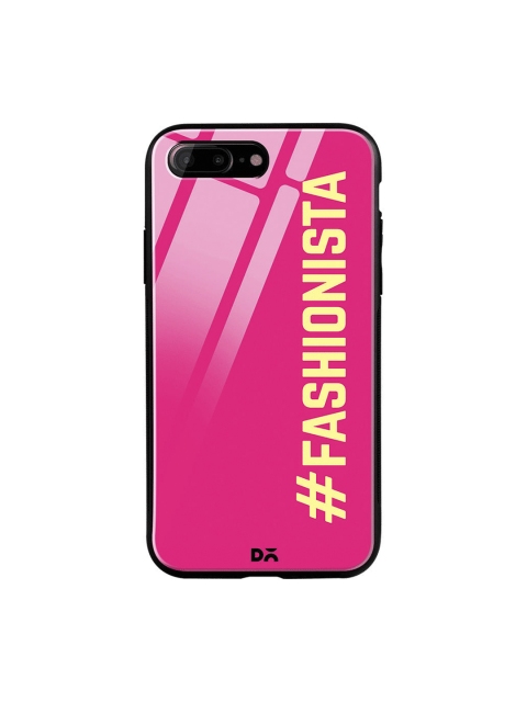 

DailyObjects Pink & Yellow Fashionista iPhone 7 Plus Glass Case