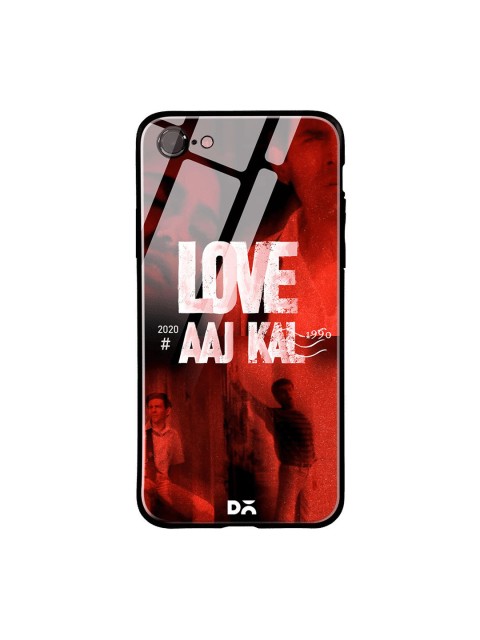 

DailyObjects Red & Black Love Connection iPhone 7 Glass Case