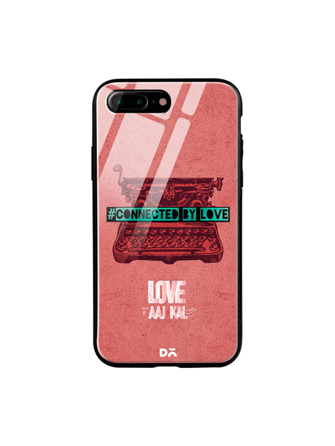 

DailyObjects Pink & Red Love Letter iPhone 7 Plus Glass Case
