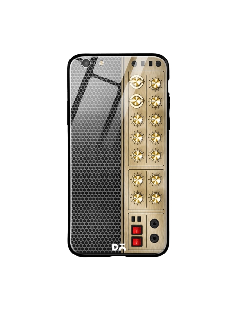 

DailyObjects Black & Gold-Toned Golden Amp iPhone 6S Glass Case