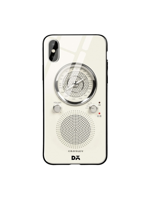 

DailyObjects Beige & Silver-Toned Crosly Radio iPhone XS Max Glass Cover