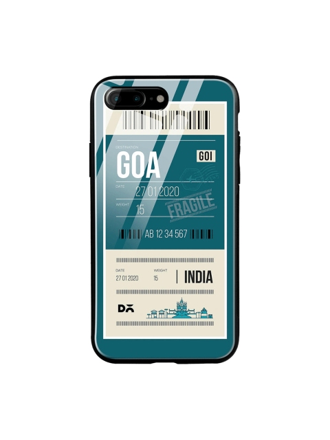 

DailyObjects Teal Blue & White Goa City Tag iPhone 7 Plus Glass Case