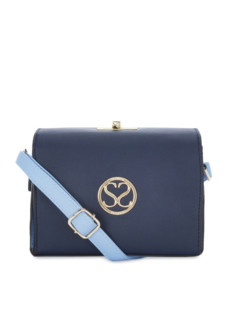 

Sugarush Navy Blue Colourblocked Sling Bag