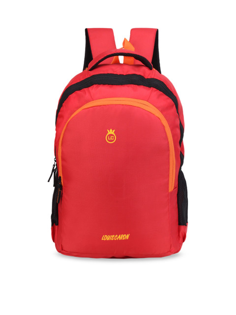 

LOUIS CARON Unisex Red Solid Backpack