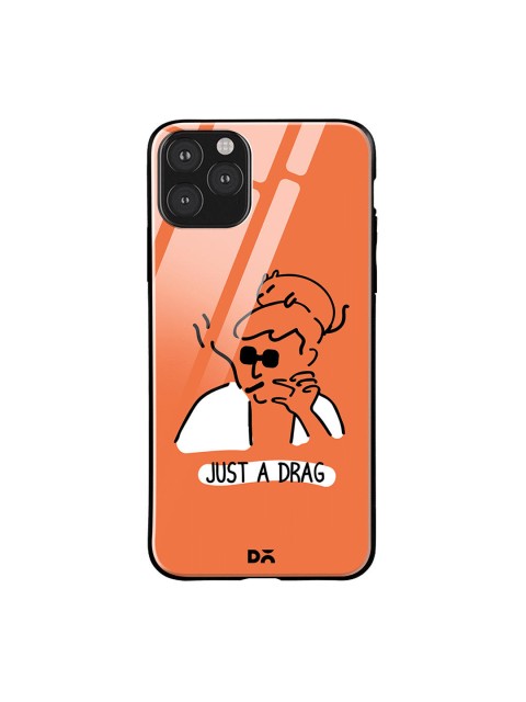 

DailyObjects Orange & White Just A Drag iPhone 11 Pro Max Glass Cover