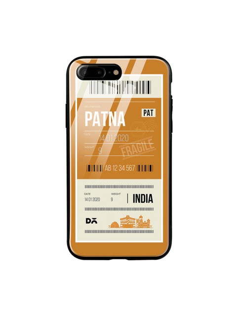 

DailyObjects Mustard Yellow & Beige Patna City Tag iPhone 7 Plus Glass Mobile Cover