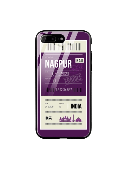 

DailyObjects Purple & White Nagpur City Tag iPhone 7 Plus Glass Case