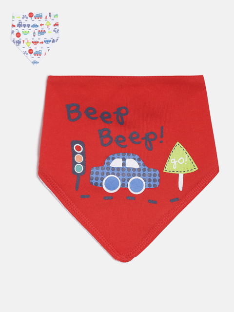 

MINI KLUB Infant Boys Set of 2 Multicolored Printed Bibs, Multi