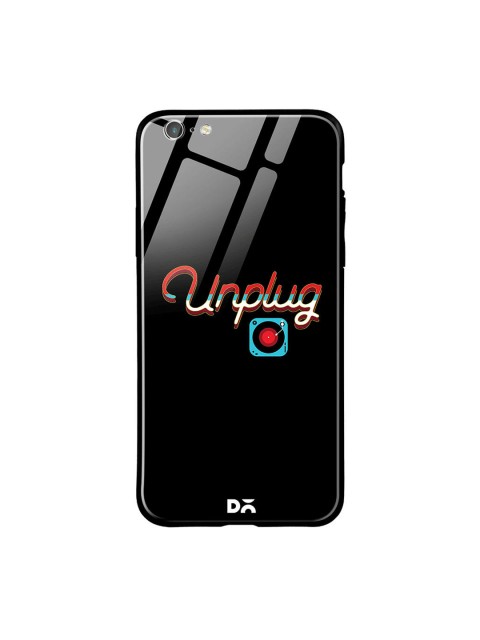

DailyObjects Black & Red Unplug Tunes iPhone 6 Glass Case