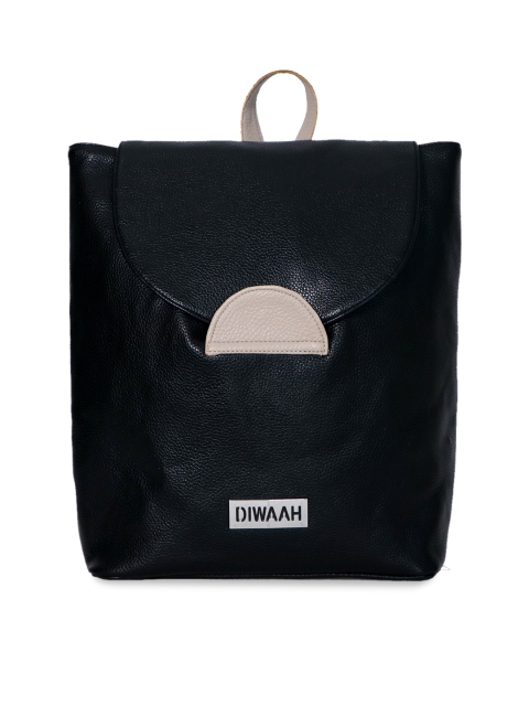 

Diwaah Women Black Solid Backpack