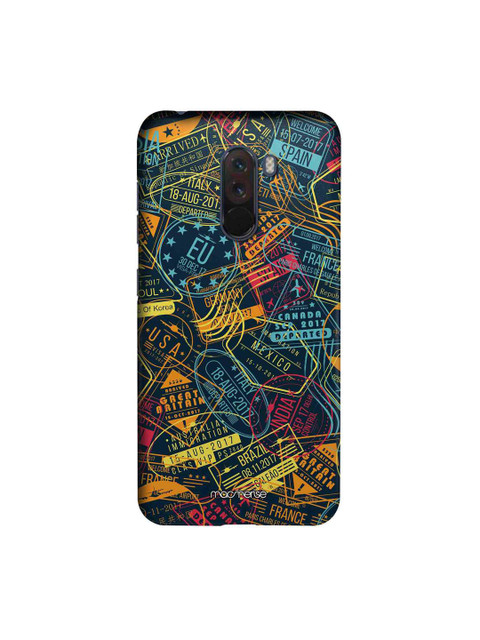 

macmerise Blue & Yellow Immigration Stamps Neon Pro Xiaomi Poco F1 Back Case