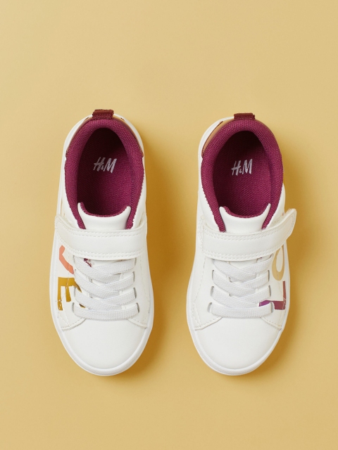 

H&M Girls White & Burgundy Colourblocked Trainers