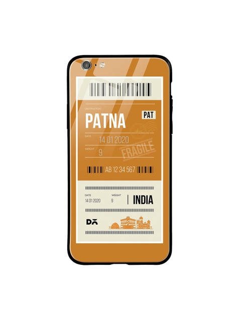 

DailyObjects Mustard Yellow & White Patna City Tag iPhone 6 Glass Case