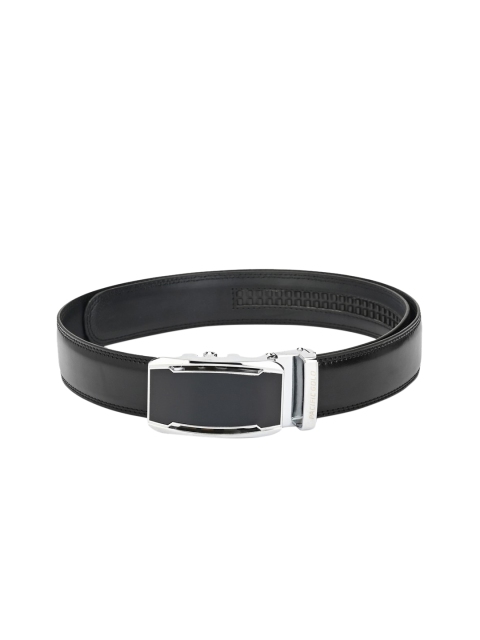 

Pacific Gold Men Black Solid Leather Belt