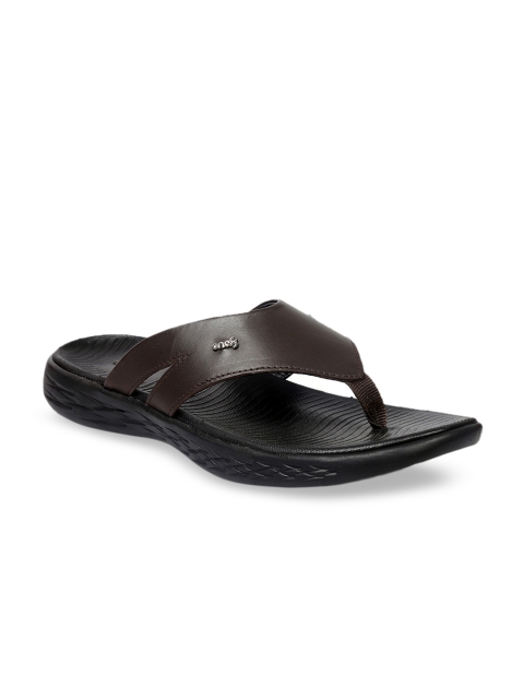 

one8 Select BY VIRAT KOHLI Men Brown Leather Comfort Sandals