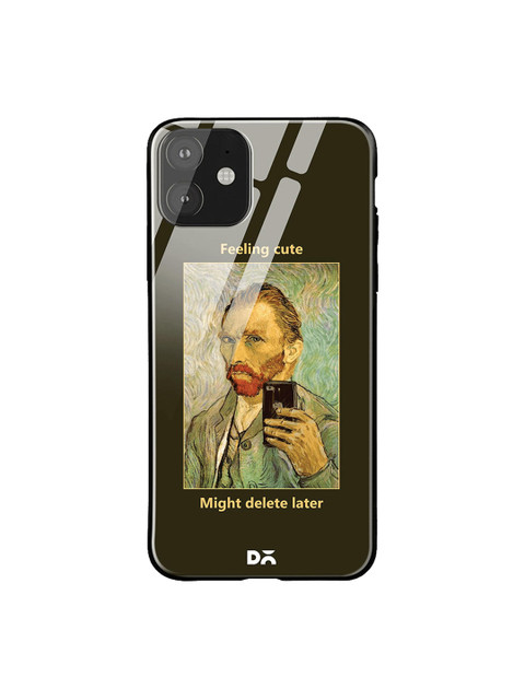 

DailyObjects Olive Green & Beige Feeling Cute iPhone 11 Glass Cover