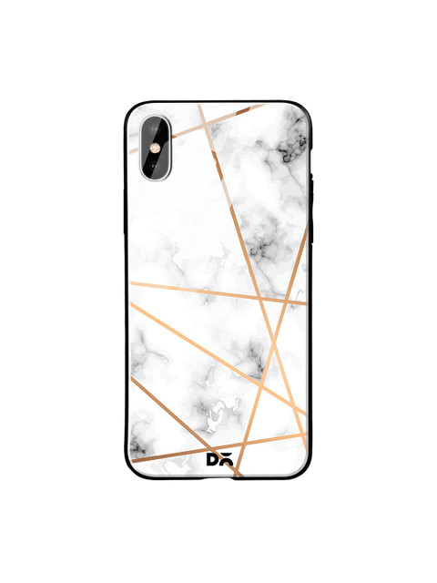 

DailyObjects Grey & White Marble Lines iPhone XS Max Glass Case