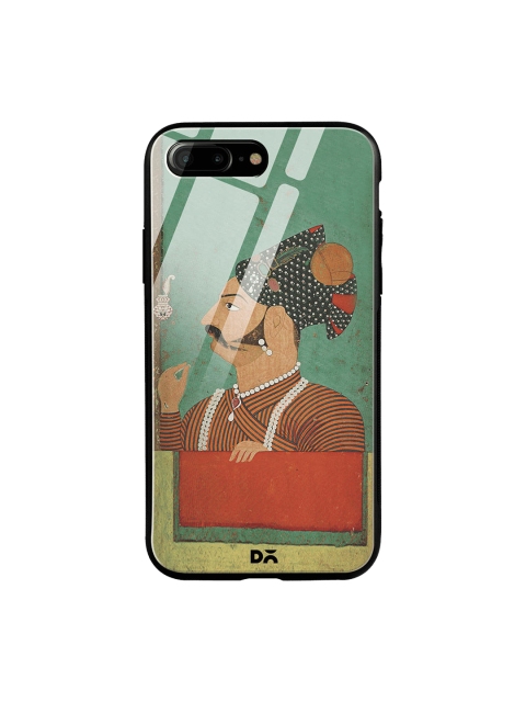 

DailyObjects Green & Red Rajput Facial Hair iPhone 7 Plus Glass Cover