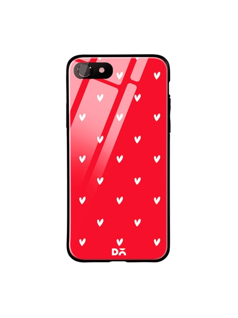 

DailyObjects Red & White Bundle Heart Scarlet iPhone 7 Glass Case