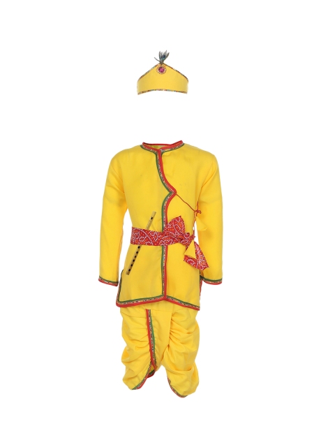 Aj DEZInES Boys Yellow & Red Solid Costume