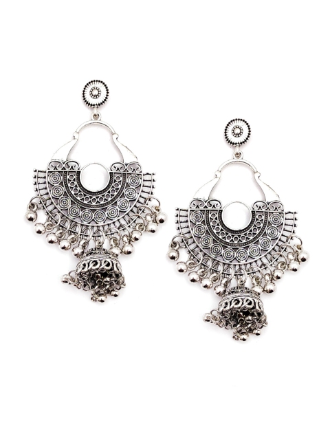 

Sia Art Jewellery Silver Plated Oxidised Classic Chandbalis