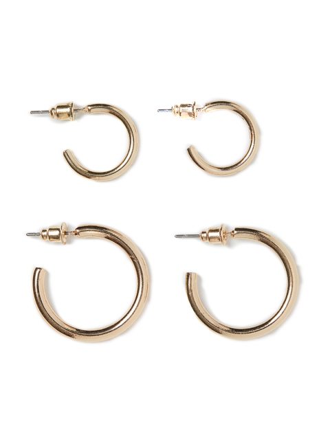 

H&M Women Gold-Toned 2 Pairs Earrings