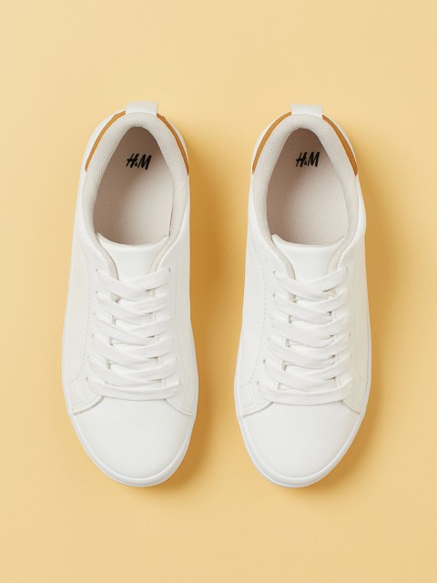

H&M Boys White & Mustard Yellow Trainers