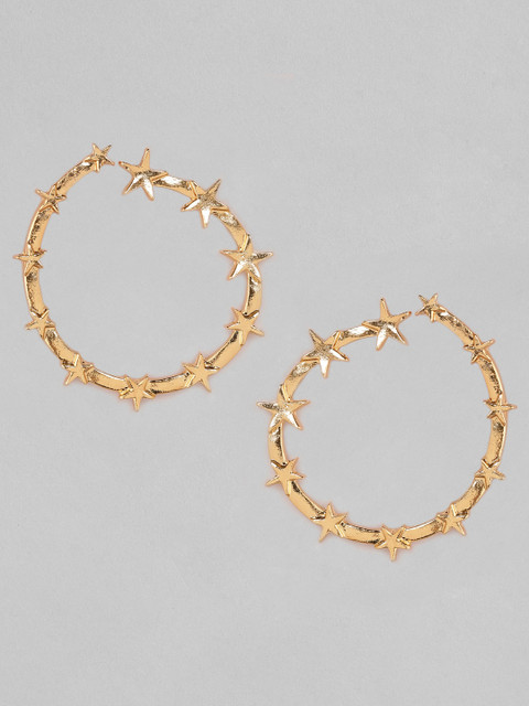 

TOKYO TALKIES X rubans FASHION ACCESSORIES Gold-Plated Handcrafted Circular Hoop Earrings