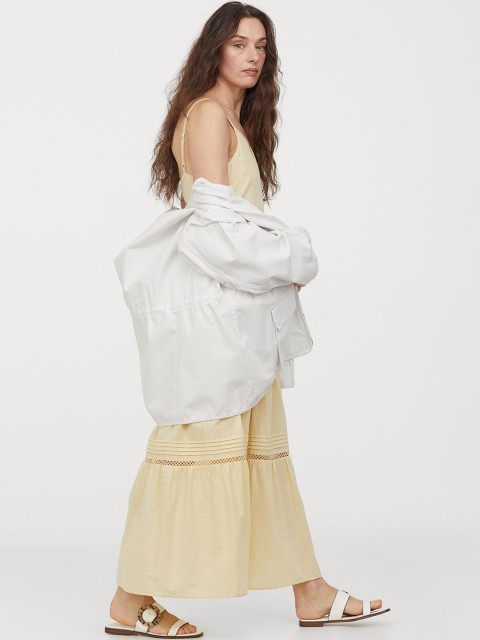 

H&M Yellow V-Neck Cotton Dress