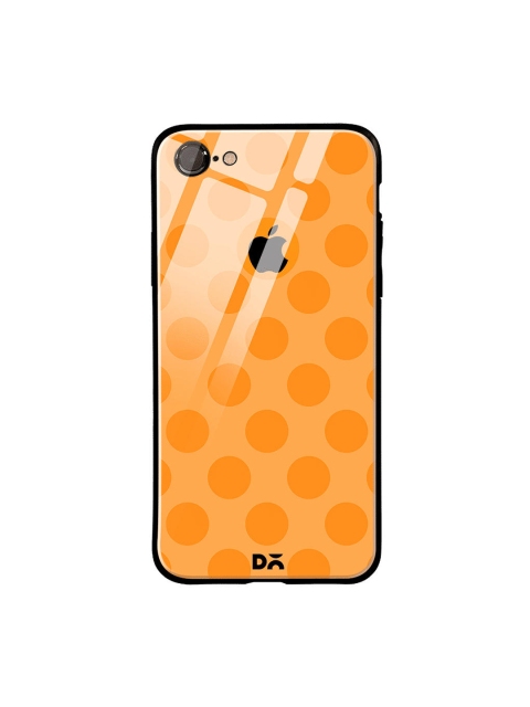 

DailyObjects Orange Polka iPhone 7 Glass Case