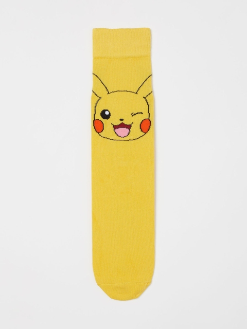 

H&M Men Yellow Pikachu Patterened Socks