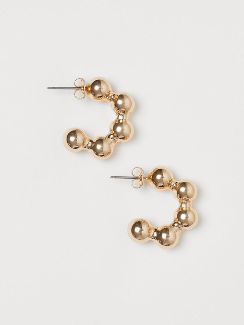 

H&M Women Gold-Toned Sustainable Hoop Earrings