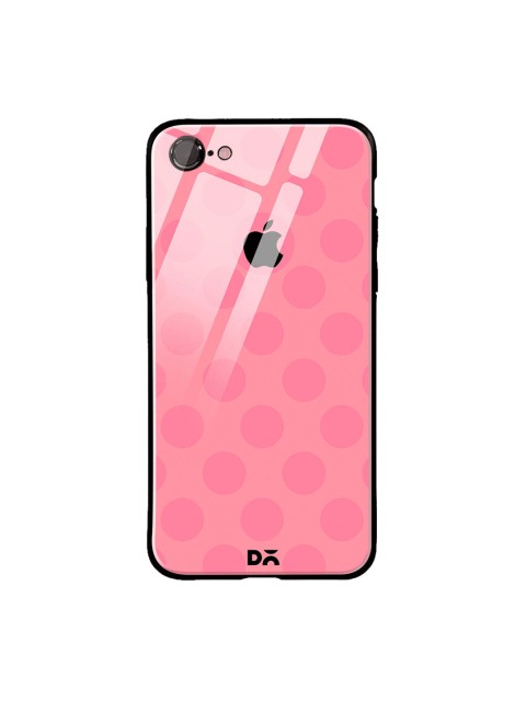 

DailyObjects Pink Polka iPhone 7 Glass Case