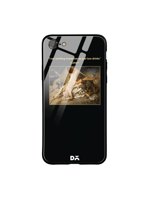 

DailyObjects Black & Brown Working Drink iPhone 7 Glass Case