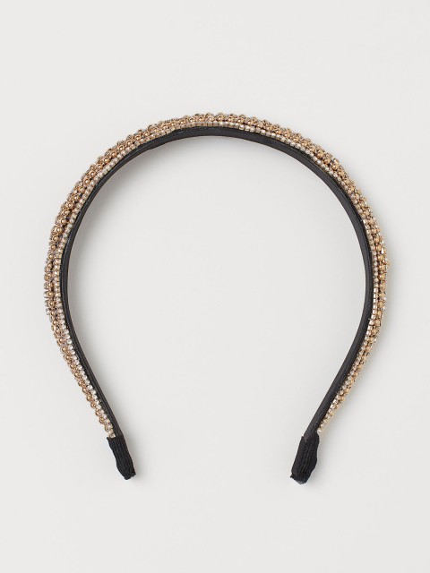 

H&M Gold & White Beaded Alice Band