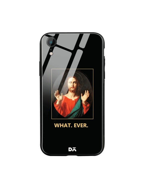 

DailyObjects Black & Red What Ever iPhone XR Plus Glass Case