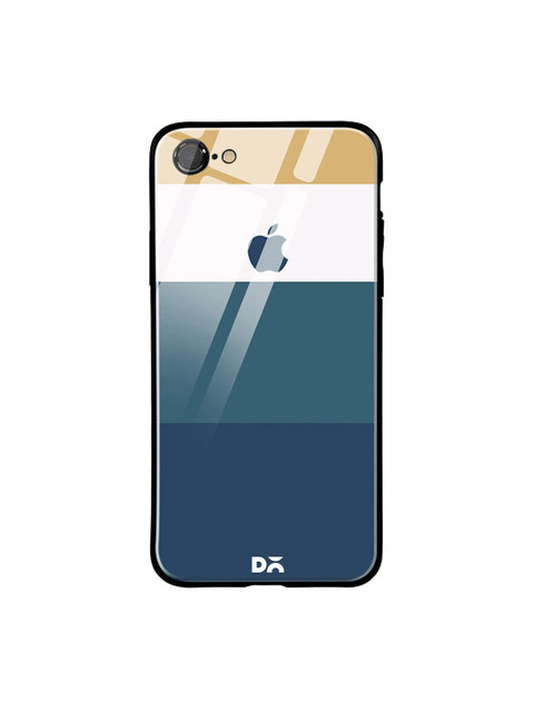 

DailyObjects Blue & Tan Brown Subtle Quad iPhone 7 Glass Case