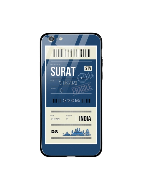 

DailyObjects Blue & White Surat City Tag iPhone 6 Glass Case