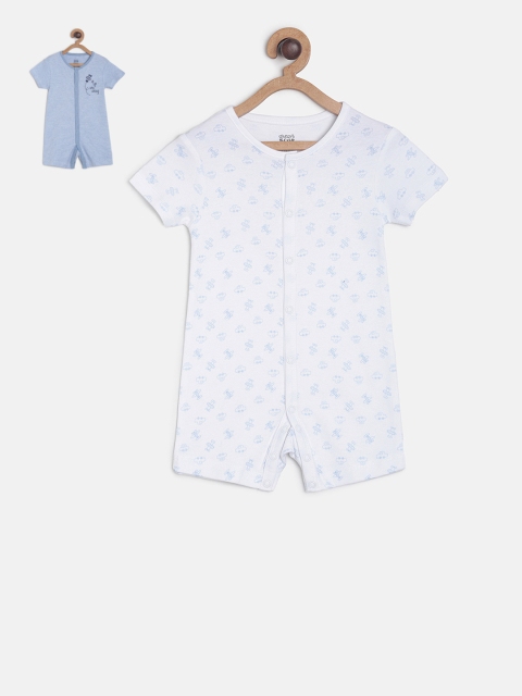

MINI KLUB Newborn Boys Pack Of 2 Rompers, Blue